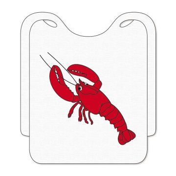 Guest bib TNT 37x40cm print lobster PP, 100 pieces