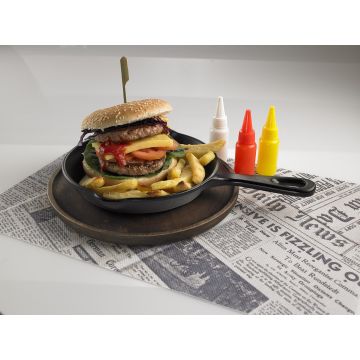 Mini-pan for serving 24x4 cm black, melamine, 1 pc. (24)