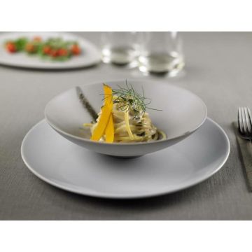 Round bowl light grey dia. 21,5x5,5cm melamine, 1 pcs. (36)