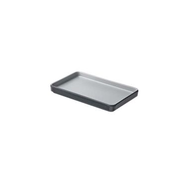 Rectangular tray Tenerife 19x12.3x2 cm black, melamine, 1pc. (k/36)