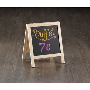 Chalkboard double HAPPY wooden frame 30x25x2 cm