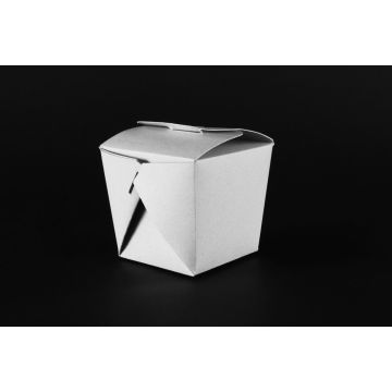 TAKEOUT BOX GREY 8x8x9cm cardboard grey natural foiled inside, 100 pieces