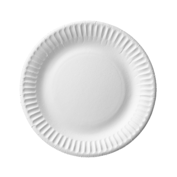 Paper plate white 15cm, weight 215g, price per 100 pieces