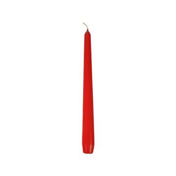 Candle cone 25 cm red, diameter 2.2 cm, 50 pieces