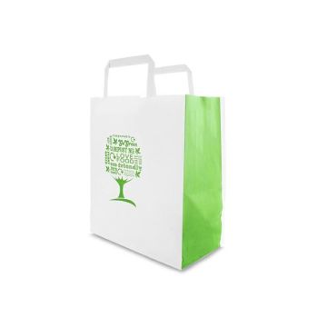 Block bag 6l Green Tree 220x110x250 VEGWARE flat handle,  250 pieces