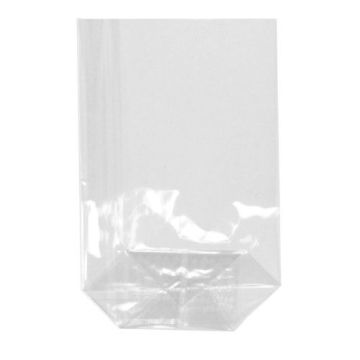 Decorative cross-shaped bags PP 11.5x40x17.3cm crystal clear, 300 pieces