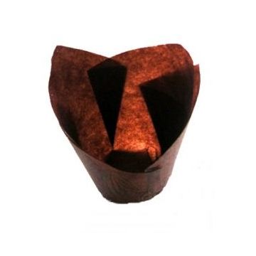 Baking cups Tulip brown,  200 pcs, size 50mm x h85mm