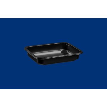 Lunch container for welding W1/601D, small low undivided, black, 187x137x36mm, price per pack 640pcs