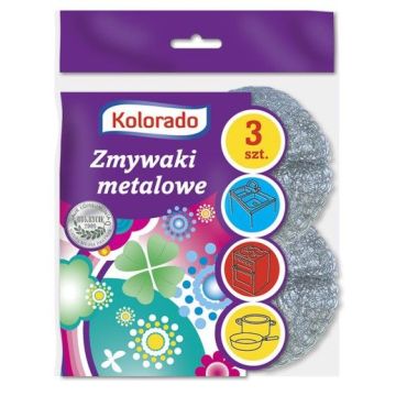 Zmywaki siatkowe metalowe op. 3 sztuki