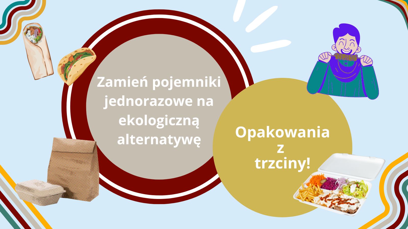 Jak zapakować dużą porcję kebaba w pojemnik trzcinowy, aby uniknąć opłaty SUP?